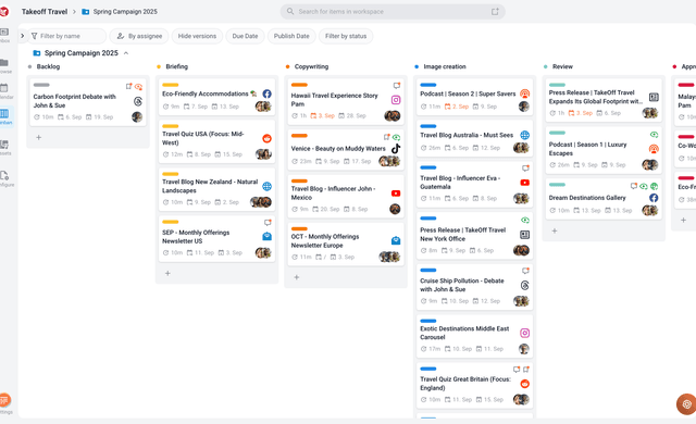 Kanban Boards with the early stage program