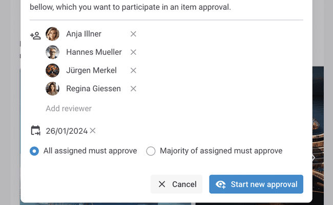 ContentPaul approval settings