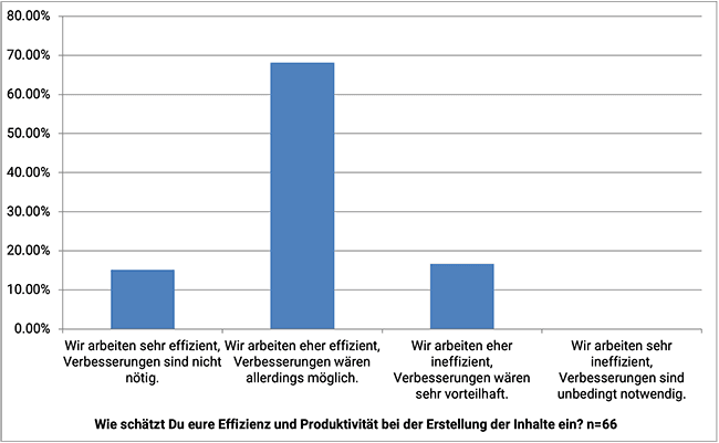 Umfrage zu Content-Produktion. Effizienz